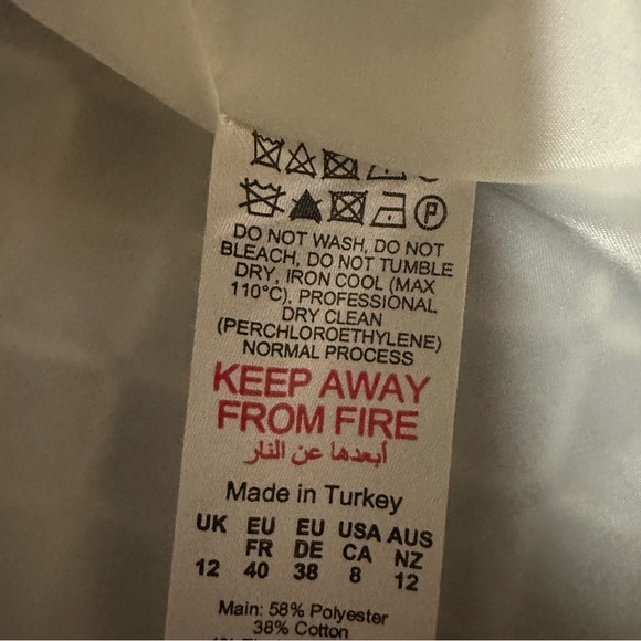 Karen Millen Geometric Jacquard Halter Column Maxi Dress Size 8 Black White - Picture 14 of 15